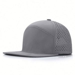 Casquette Snapback Sportive Personnalisée OEM de Haute Qualité à 7 Panneaux avec Logo PVC, Imperméable et Perforée par Découpe Laser - Product Image 3