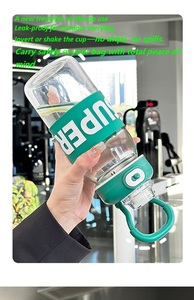 Botella de Agua de Vidrio Reutilizable a Prueba de Fugas de 620 ml/780 ml con Funda para Uso Unisex - Product Image 2