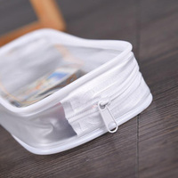 Étui à crayons personnalisé en PVC transparent résistant à l'eau, grande capacité, multifonctionnel, sac de maquillage tendance pour les voyages