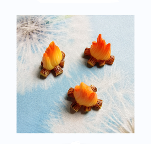 Nouveaux modèles de feux de camp 3D miniatures créatifs, 100 pièces, en résine, décoratifs, pour <span class=keywords><strong>la</strong></span> décoration de paysages, de jardins féériques, fournisseur - Product Image 1