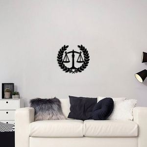 Décoration murale moderne personnalisée en métal, Art mural Balance de la Justice, Décoration murale en métal, Artisanat en métal - Product Image 3