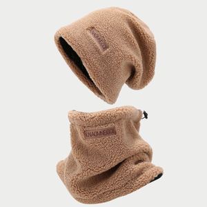 2024 Winter Lambswool Warm Ear protection Men Slouch Beanie <b>Hat</b> Scarf Sets Women Outdoor Plush Beanie <b>Hat</b> - Product Image 3