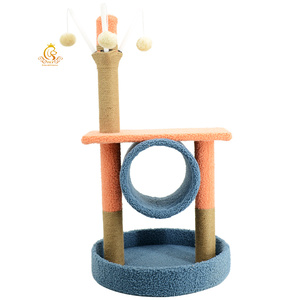 Juguete de árbol de gato pequeño éxito de ventas EUR PET con cuerda de cáñamo resistente al desgaste poste rascador y plataforma de salto para animales pequeños - Product Image 4