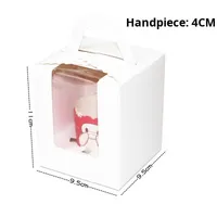 Boîte à cupcakes fenêtrée à cellule unique portable spécifique à la cuisson YZ, compatible avec l'emballage de boîte-cadeau et l'emballage de boîte à bonbons