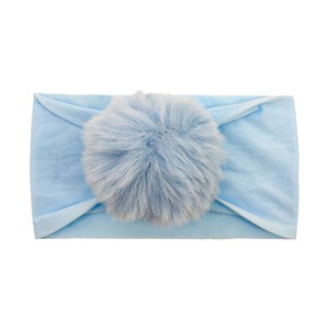 Bandeau pour bébé, nouveau bandeau élastique en nylon pour bébé, boule de laine, toute l'année, doux et confortable, accessoire pour cheveux de bébé - Product Image 5
