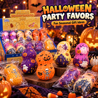 Jouets Squishy en PU à Remontée Lente en Forme d'Arachide pour Halloween, Imprimés, Doux, Anti-Stress, Cadeaux de Fête, Vente en Gros
