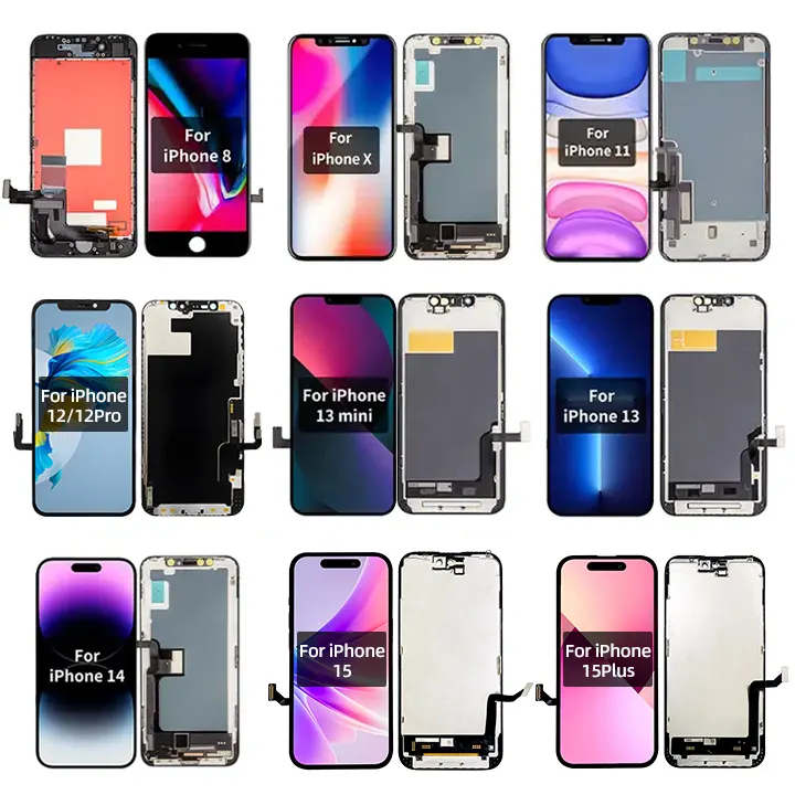 Mobile Phone Lcd for apple iphone X 11 12 13 14 15 Pro Max screen replacements original oled display Lcd screen for iphone lcd