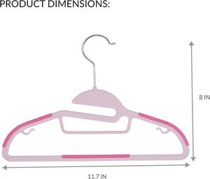 Perchas para Niños Simplificadas, Antideslizantes, Ahorradoras de Espacio, de Plástico, para Ropa de Bebé - Product Image 4