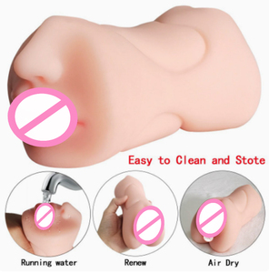 เครื่องช่วยสำเร็จความใคร่ชายแบบสองหัว รุ่น Airplane Cup <span class=keywords><strong>Dule</strong></span> Experiences  จำลองช่องคลอดและทวารหนักเสมือนจริง 3 จุด วัสดุ TPE ขายส่ง - Product Image 4