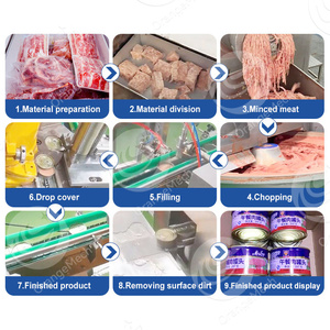 Machine de remplissage et de scellage entièrement automatique pour aliments humides en conserve pour animaux de compagnie, machine de production d'aliments humides en conserve pour chiens et chats - Product Image 4
