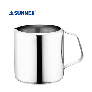 Wholesale 300ml Stainless Steel <b>Coffee</b> and Milk <b>Cup</b> <b>Small</b> Metal Milk Jar with Pull Flower <b>Cup</b> Design - Product Image 2