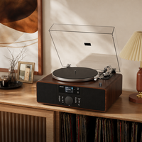 Système stéréo vintage OEM d'usine, radio gramophone avec télécommande, tourne-disques, lecteur de disques