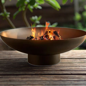 Bowl de Fogo Redondo Moderno em Aço Inoxidável com Pernas e Alças para Cozinha ao Ar Livre - Product Image 3