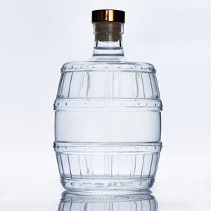 Botella <span class=keywords><strong>de</strong></span> Vidrio Acanalado <span class=keywords><strong>de</strong></span> 500 ml para Whisky, <span class=keywords><strong>Ron</strong></span>, Vodka, Ginebra, Botella Transparente para Licores con Corcho, Logotipo Personalizado, Envase para Licores - Product Image 1