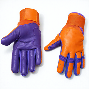 Guantes Profesionales Ligeros SAAR INDUSTRIES, para Adultos y Jóvenes, Color Naranja y Morado, con Logotipo Personalizado, Antideslizantes, Duraderos - Product Image 1