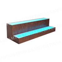 Rehausseurs de whisky en acrylique illuminés à couleur personnalisée Présentoir à 2 niveaux pour bouteilles de bière et de vin Présentoir pour discothèque et liqueur de whisky