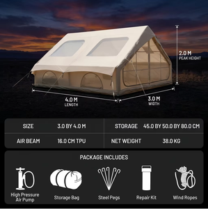 <span class=keywords><strong>Tente</strong></span> de Luxe Gonflable YYD OVERLAND BASE 12.0, 12.0 m², Poteaux Gonflables 16.0 cm, Montage en 30 <span class=keywords><strong>secondes</strong></span>, Imperméable PU 3500 mm, Quatre Saisons - Product Image 6
