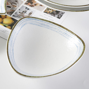 <b>Melamine</b> Tableware Set Oval Heart Triangular <b>Bowls</b> Plate Durable Hotel Food Daily Use - Product Image 5