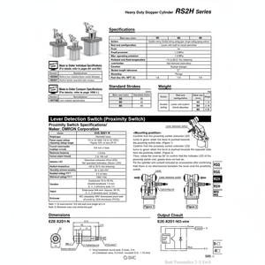Cylindre RS2H63-30TM-D robuste SMC Pneumatics - Product Image 1