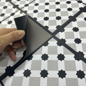 12*12 "yeni Pvc kare vinil döşeme karosu Lvt kuru geri kiremit döşeme zemin banyo yemek odası ofis için - Product Image 6
