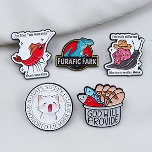 Broches à motifs d'animaux de dessins animés, badges personnalisés en forme de chapeau avec lettres anglaises, accessoires pour sacs à dos et vêtements - Product Image 2