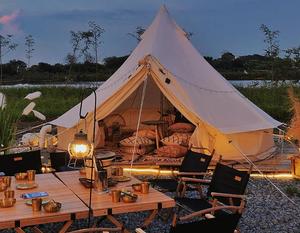 Tente familiale imperméable pour l'extérieur, yurt mongol de luxe inspiré du tissu <span class=keywords><strong>en</strong></span> coton Oxford - Tente cloche durable pour le camping - Product Image 2