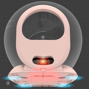 Bac à litière intelligent automatique pour <span class=keywords><strong>chat</strong></span>, nettoyage rapide, télécommande, contrôle facile des odeurs, capacité 10 kg 65 L, conception ouverte, grande toilette - Product Image 4