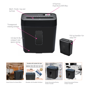 Ofitech piccola macchina trituratore carta Mini tagliacarte da scrivania trituratore per casa lavoro a brandelli carta CD - Product Image 2