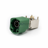Conector Macho HSD de Alta Velocidad de 4 Pines, Código E, Montaje en PCB con Orificio Pasante para Sintonizador de TV para Automóvil