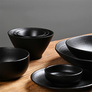 Bộ Đồ Dùng Nhà Bếp Màu Đen Thiết Kế Theo Yêu Cầu Matt Co Rút Màu Đen Dot Glaze Bộ Đồ Ăn Màu Đen - Product Image 4