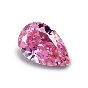 5A+ grade synthetic gems all size HL- pink pear shape 4k crush ice flower cut loose cz cubic zirconia