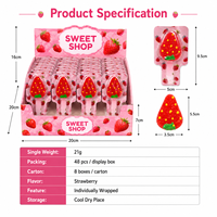 Confiserie gélifiée moelleuse aromatisée aux baies rouges, en vrac, OEM, 0,7 oz, emballée individuellement, unité de présentation PDQ, qualité alimentaire