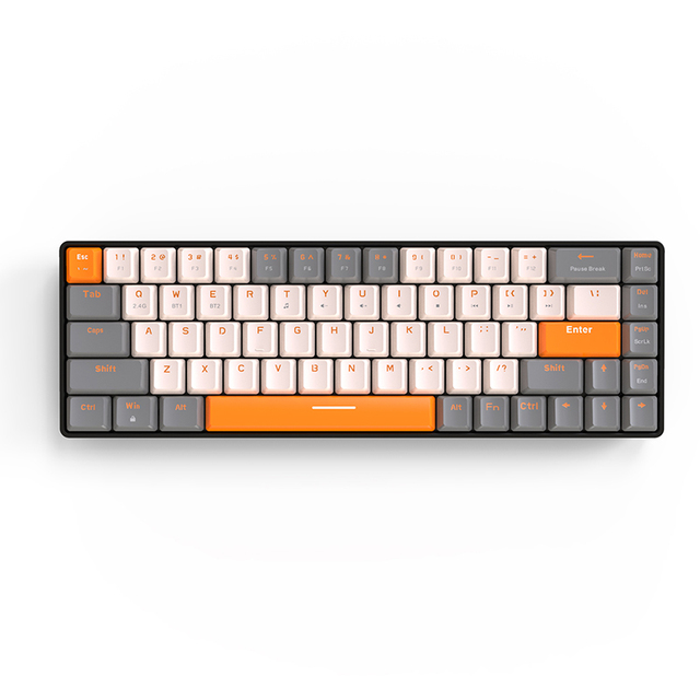 K68 Wireless Mechanical Keyboard 68 Keys Hotswap 2.4G/BT5.0 Dual-mode Mini Mechanical Gaming Keyboards