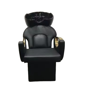 Juego de Muebles de Salón de Belleza Zxm Negro y Dorado, Lavabo de Peluquería, Equipo de Peluquería, Silla de Estilismo, Lavacabezas - Product Image 3