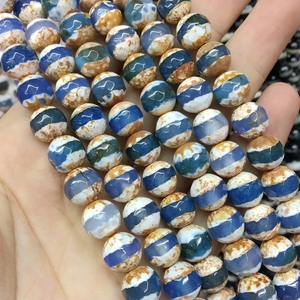 2019 di trasporto del Nuovo Naturale Della Pietra Preziosa Dzi Tallone Agata Matt Glassato Barile Tibetano Perle Tonde Forma Ovale Per Gioielli FAI DA TE Che Fanno - Product Image 4