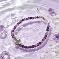 Bracelets faits à la main ajustables en cristal artificiel violet, bracelets de mode au design original, bracelets et joncs tendance pour cadeau