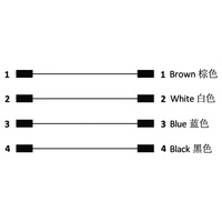 Cable de Alimentación para Sensor Circular M8 con Clasificación de Impermeabilidad IP67, Conectores Eléctricos CAN Bus de 4 Pines con Código D para Automóvil