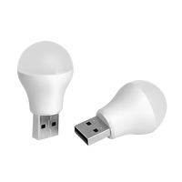 Lámpara USB, Lámpara LED Redonda Pequeña para Cargar Dispositivos Móviles y Computadoras, Luz Nocturna