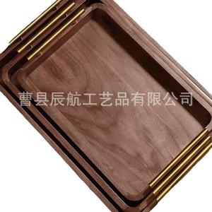 Plateau de service rectangulaire en bambou 35x25x5,3 cm, style simple, pour le petit-déjeuner, les collations, le café, le rangement, usage domestique - Product Image 5