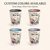 Tasses en céramique souvenirs touristiques de New York, États-Unis – Design moderne, petites tasses à vin en céramique, verres à shot en grès – Personnalisation OEM/ODM, vente en gros