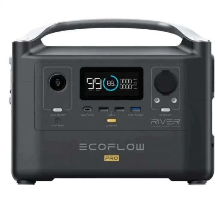 EcoFlow RIVER Pro Portable 720Wh 600W AC Outlets Extended Capacity Emergency Battery Solar Generator Power Station banks