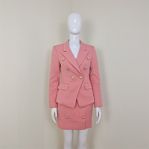 A5003 Factory Suppliers <strong>Pink</strong> Long Sleeve Buttons Slim Office Wear <strong>Woman</strong> <strong>Jacket</strong> Plus Size Ladies Suit - Product Image 2