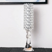 Grand vase à fleurs de luxe transparent en verre, 5 pièces, pour mariage, décoration de table, pièces centrales, vente en gros