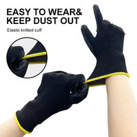 XINGYU Guantes de Trabajo de Seguridad de PU Negro Recubiertos, Alta Calidad, Personalizados, con Certificación CE EN388, Flexibles para Jardinería y Mecánica