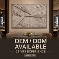 Panorama 3D Gewebtes Stoff-Wandbild in Beige-Grau mit Strahlenden Geometrischen Formen, Handgefertigte Wandkunst für Hotels, Sitzungsräume und Konferenzräume, Großformatige Dekoration nach Maß