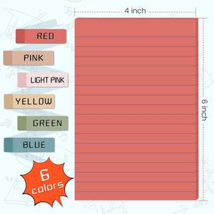 Note de vente chaude couleur rétro haute viscosité 100X150 livre de ligne 45 pages/livre 8 couleurs - Product Image 3