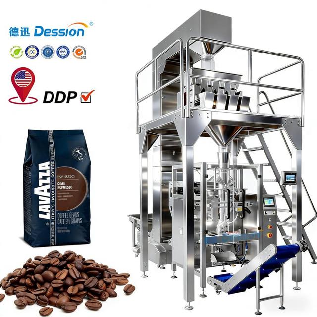 Fully Automatic Linear Weigher Coffee Bean Pouch Filling Packing Machine Coffee Rice Stand up Bag Packaging Machinery