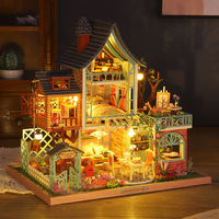 DIY Cottage ES002-A Région secrète de la jungle, modèle de paysage en bois fait main à assembler, ornement, cadeau d'anniversaire 28x21x27cm Couleur