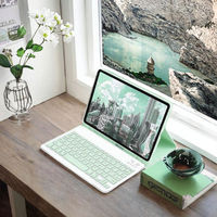Keyboard Bluetooth Mini Eksternal Nirkabel Jerman Khusus untuk iPad Air 2 Samsung Galaxy S6 Lite