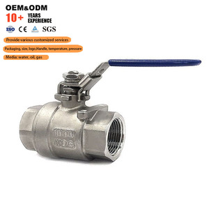 German Standard Industrial Grade Manual <strong>Ball</strong> <strong>Valve</strong> Stainless Steel 304 Two-piece Locking Internal Thread PN16 BSPP/NPT Water OEM - Product Image 1